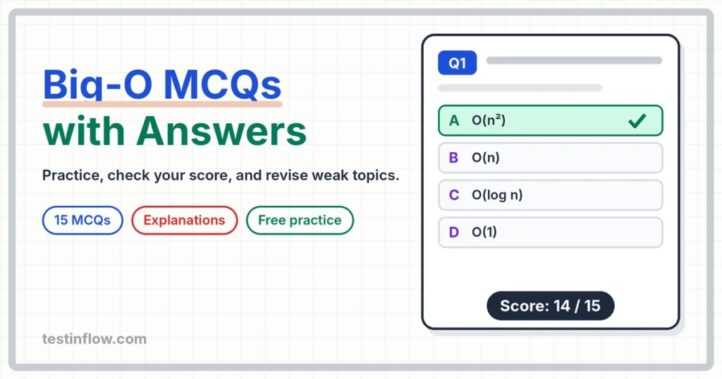 Big-O and Complexity Analysis MCQs with Answers (DSA Quiz)